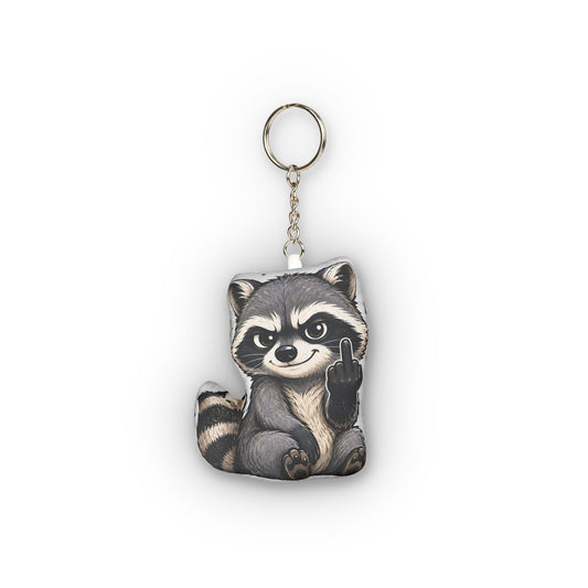 Rude Raccoon Mini Plush Keychain