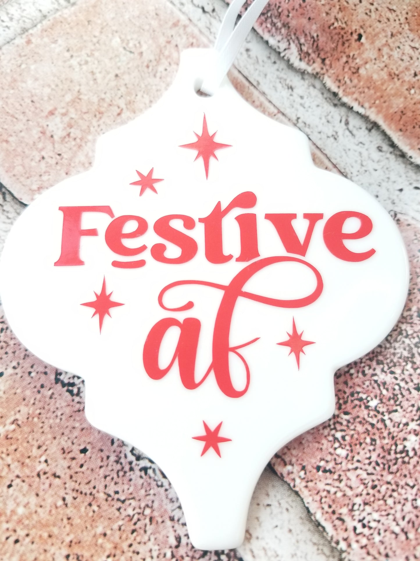 Festive AF Ornament red