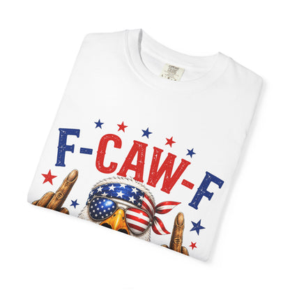Patriotic Bald Eagle 'F-CAW-F' Graphic T-Shirt