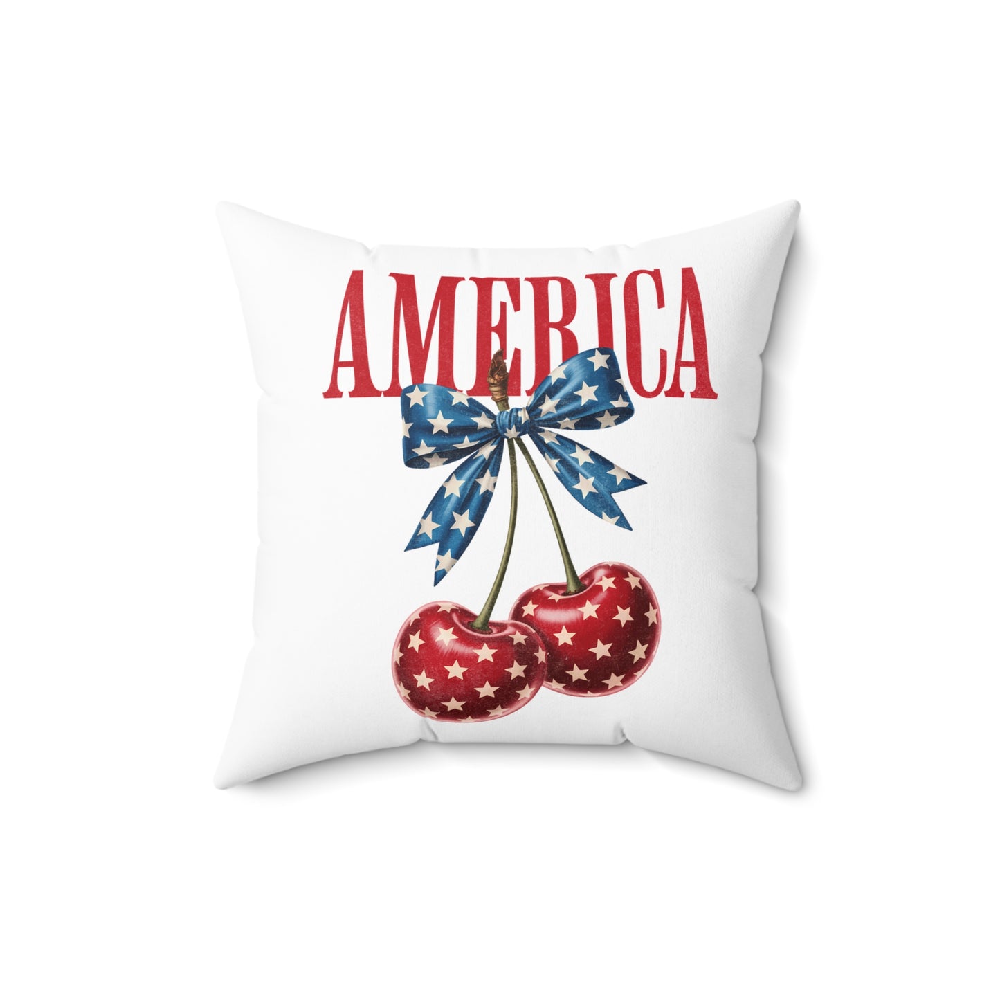 America Cherry Flag Decorative Pillow