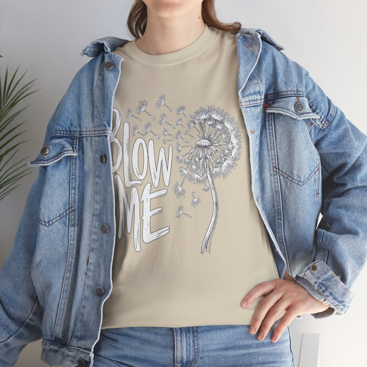 Blow Me Dandelion Tee — Playful Floral Graphic T-Shirt