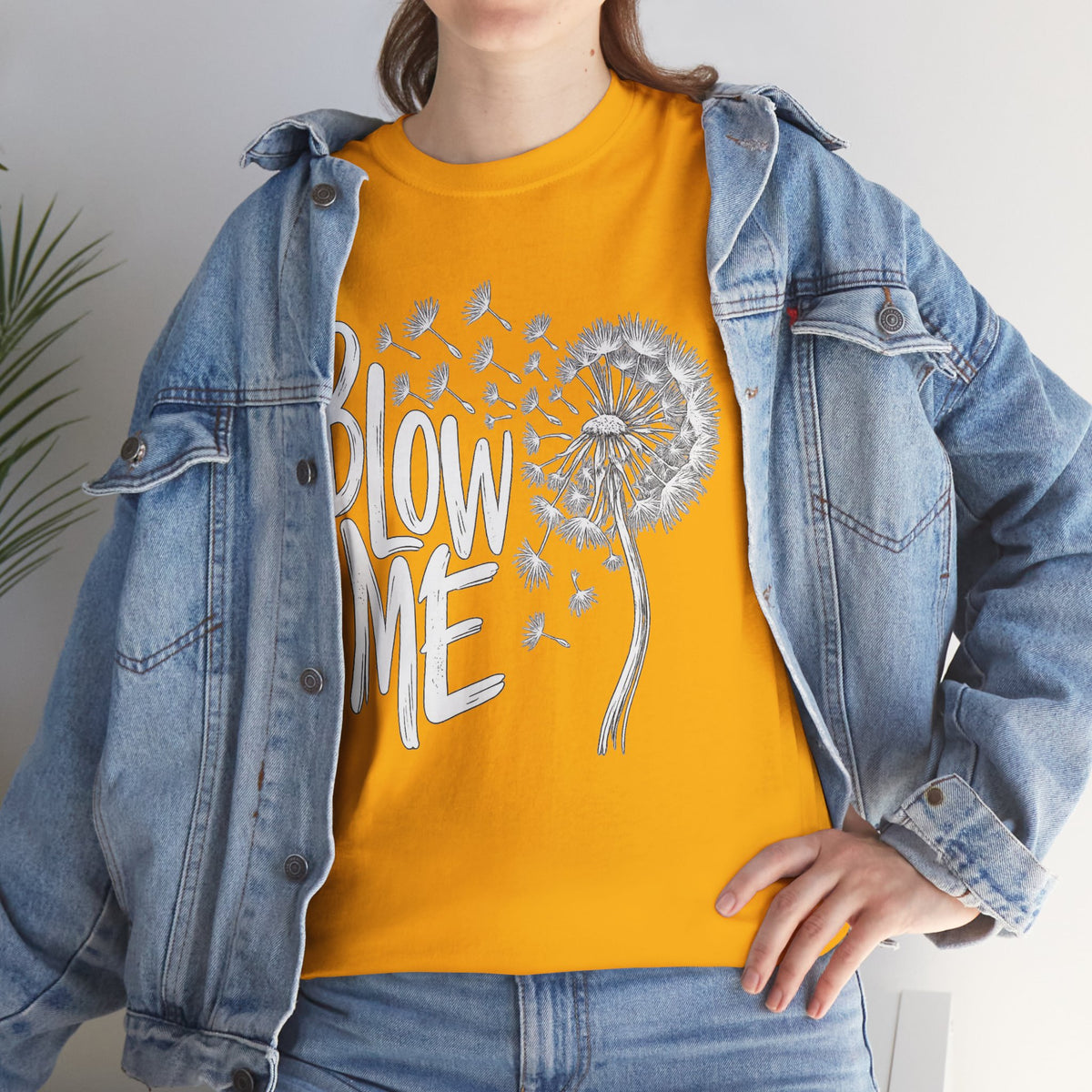 Blow Me Dandelion Tee — Playful Floral Graphic T-Shirt