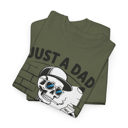 Just A Dad Skull Tee — "Who Always Came Back With The Milk" Vintage Father's Day T‑Shirt