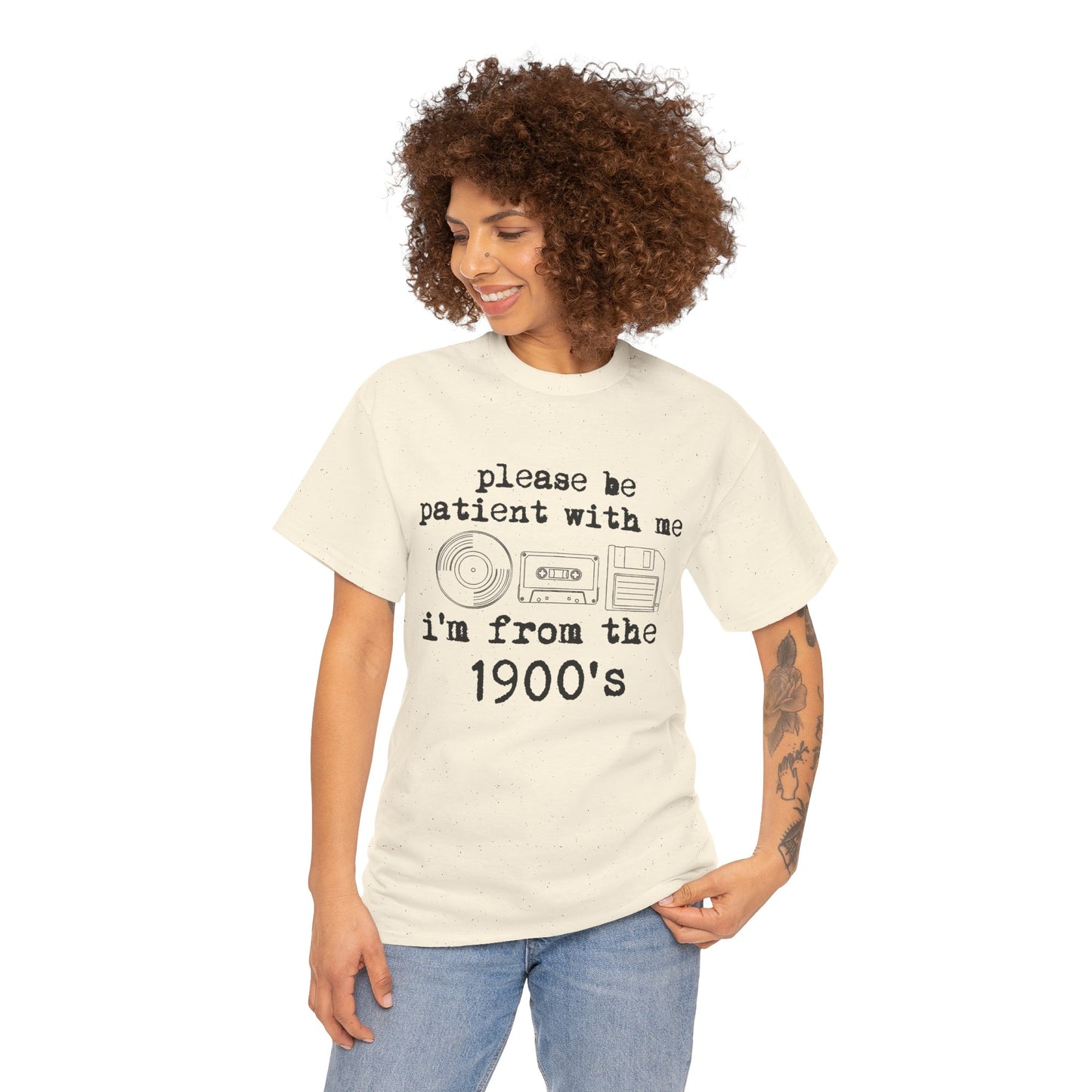 Vintage Humor T-Shirt - "Please Be Patient With Me I'm From the 1900's" Retro Tech Tee