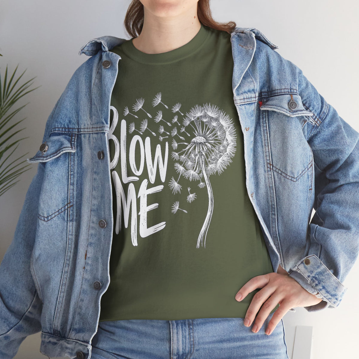 Blow Me Dandelion Tee — Playful Floral Graphic T-Shirt