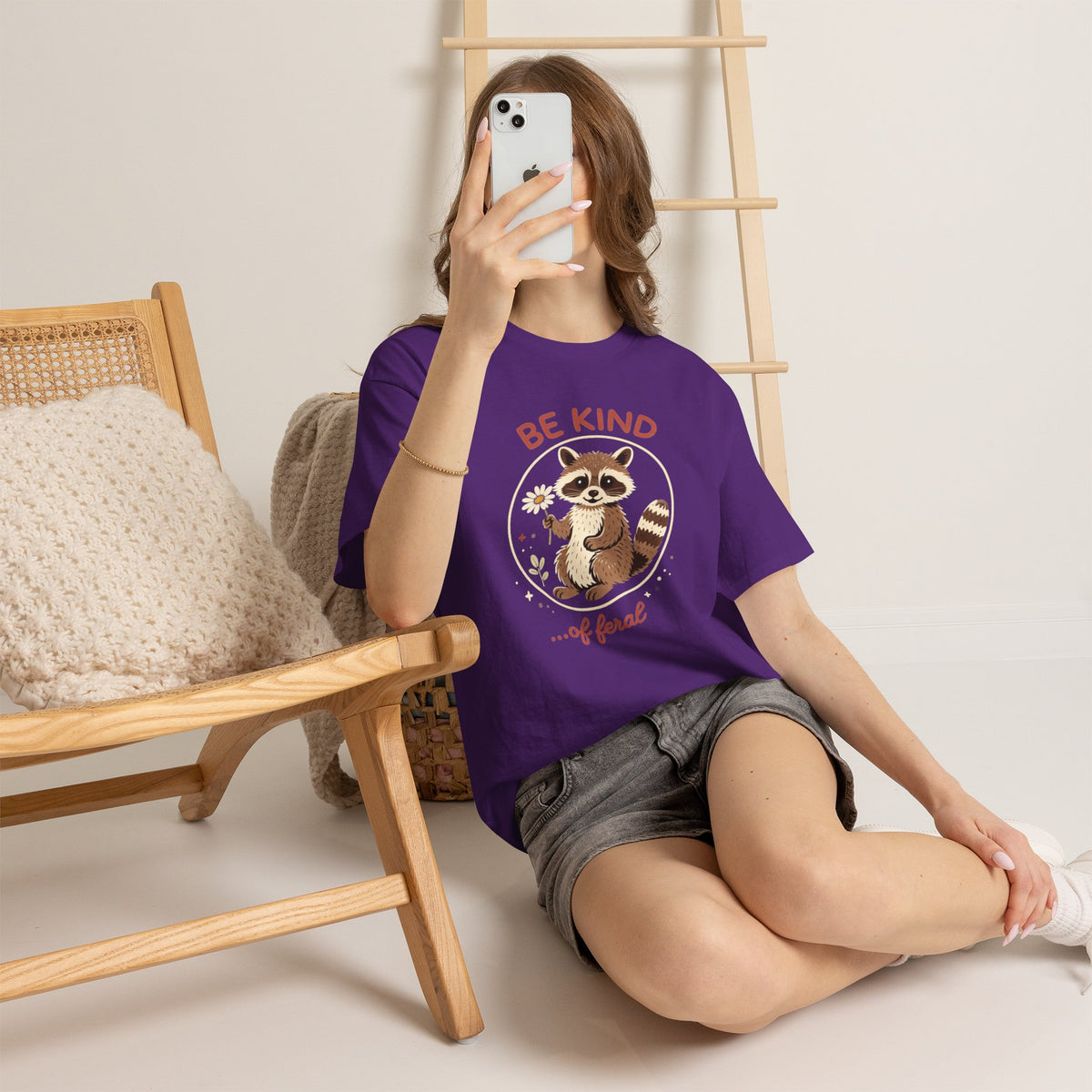 "Be Kind...of Feral" Raccoon Graphic Tee