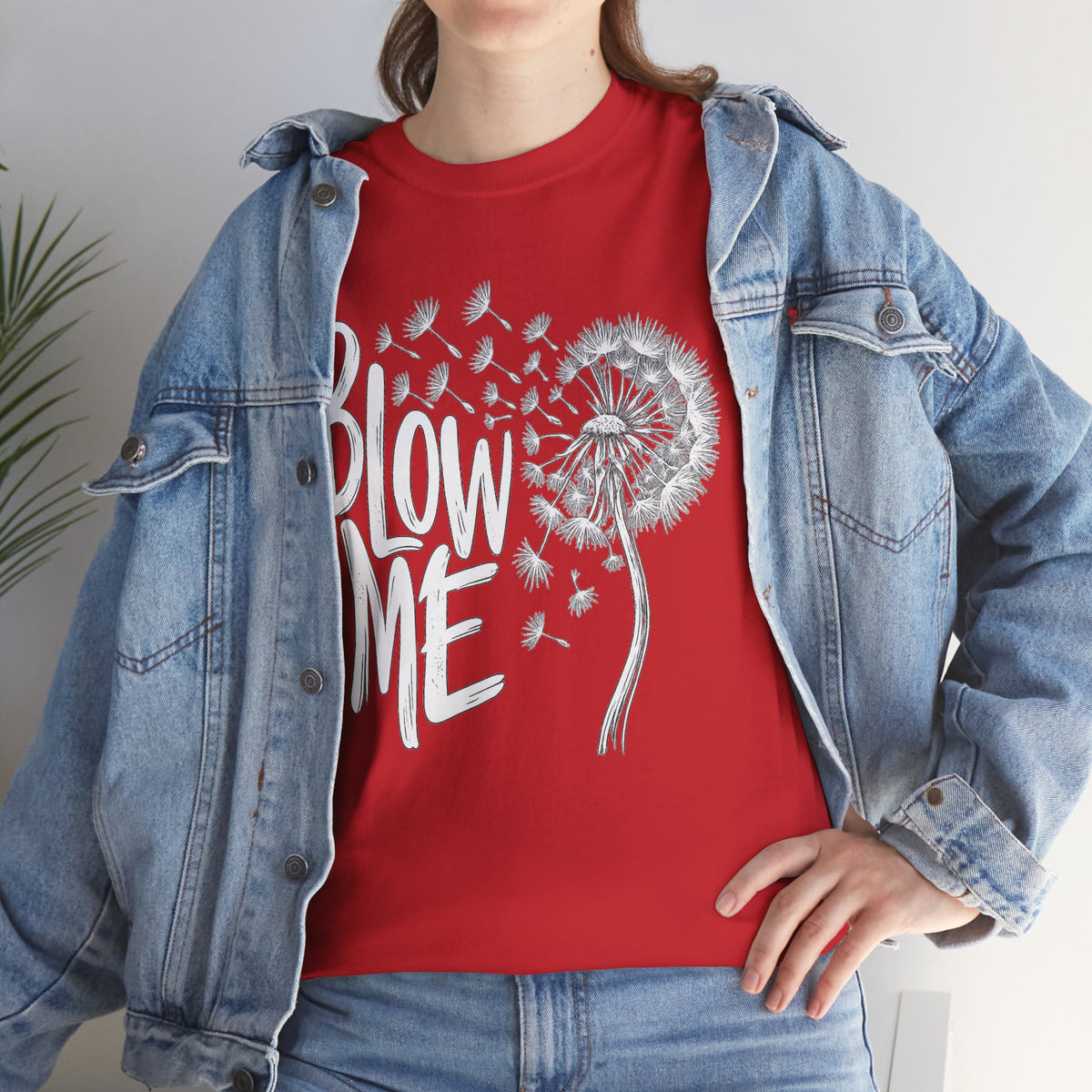 Blow Me Dandelion Tee — Playful Floral Graphic T-Shirt