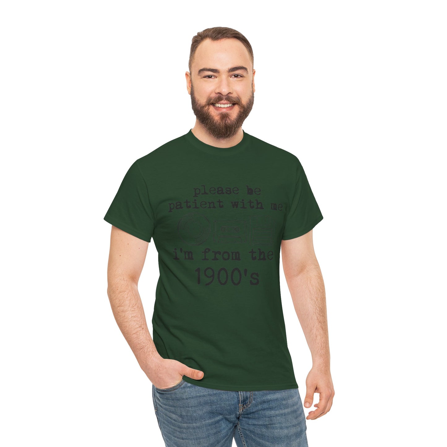 Vintage Humor T-Shirt - "Please Be Patient With Me I'm From the 1900's" Retro Tech Tee