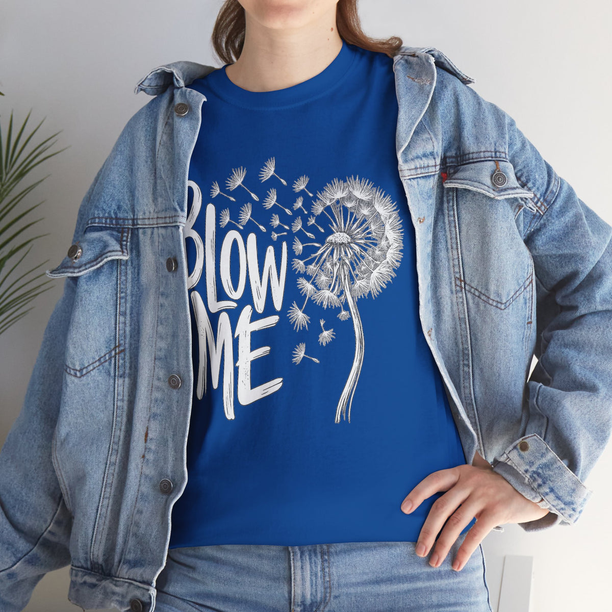Blow Me Dandelion Tee — Playful Floral Graphic T-Shirt