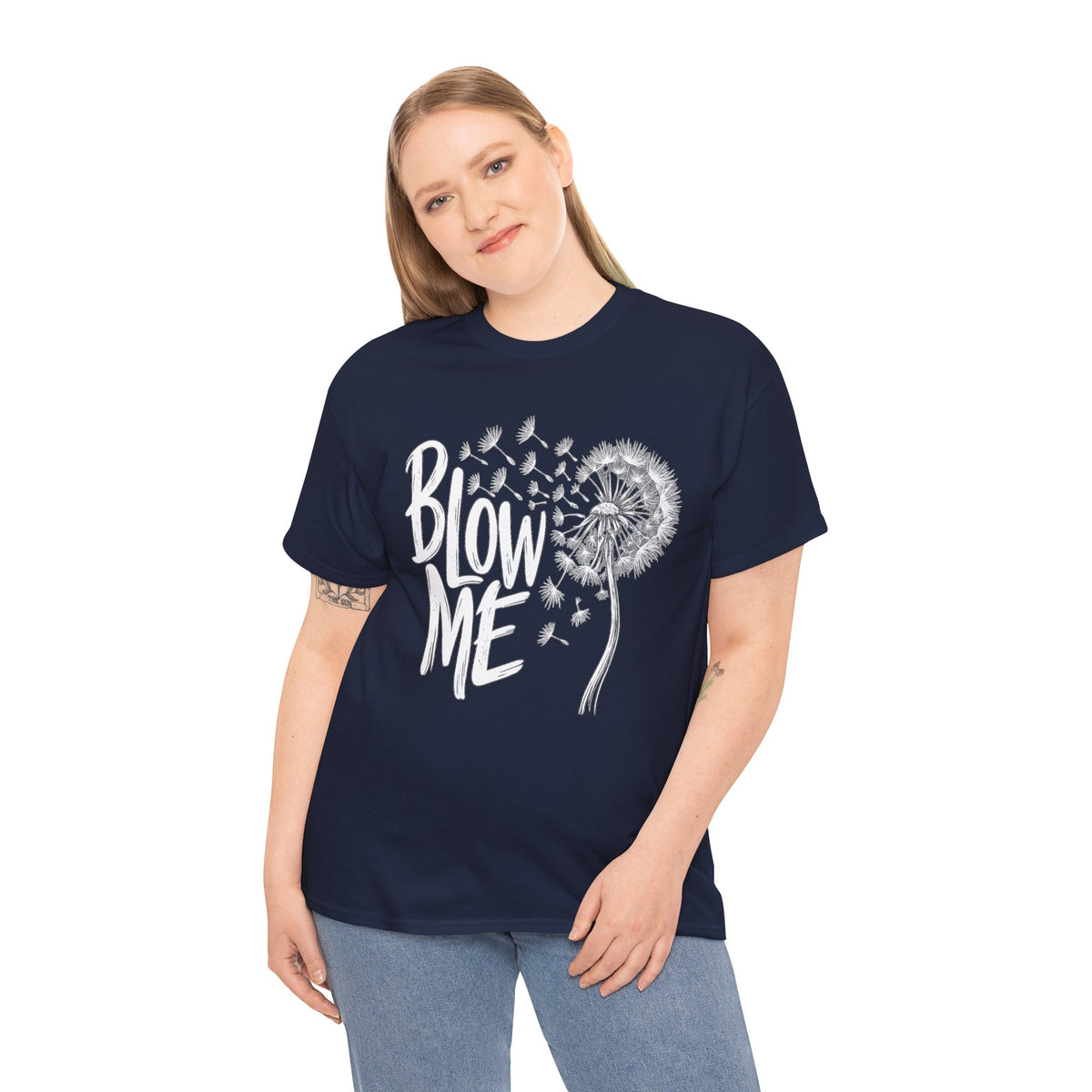 Blow Me Dandelion Tee — Playful Floral Graphic T-Shirt