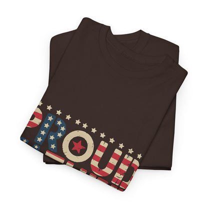 T-Shirt — "Proud Father of Few Dumbass Kids" Patriotic Graphic Tee