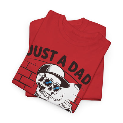 Just A Dad Skull Tee — "Who Always Came Back With The Milk" Vintage Father's Day T‑Shirt