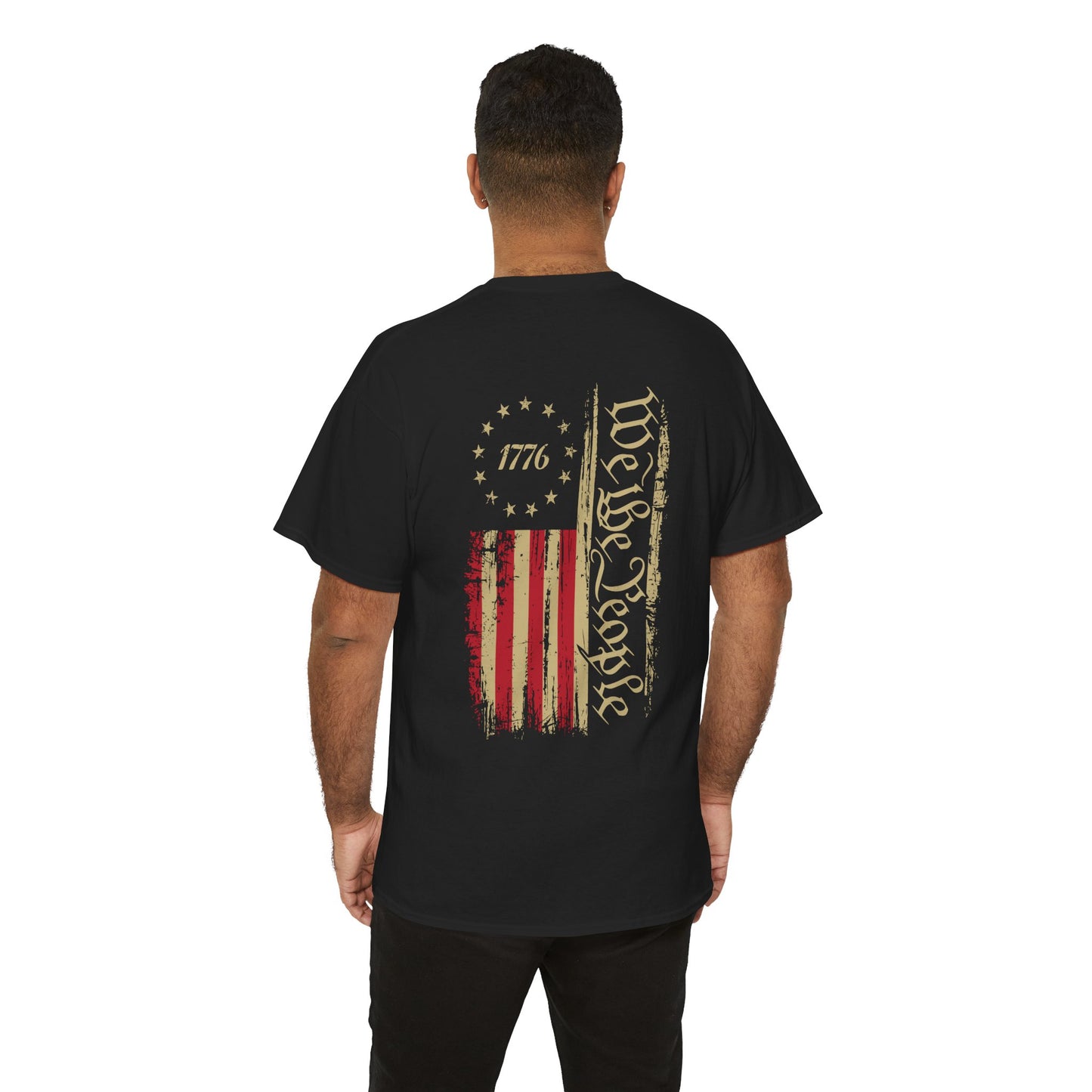 1776 We the People T-Shirt — Vintage Flag Constitution Graphic Tee