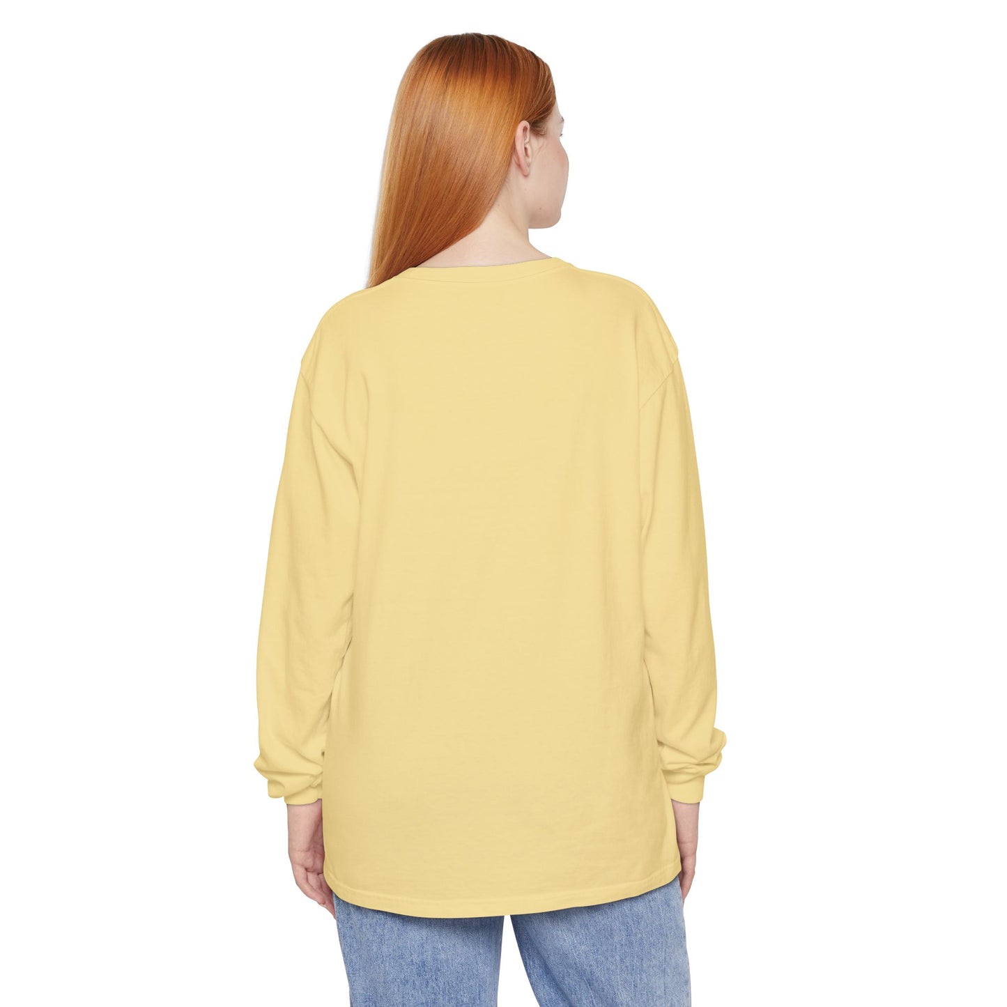 Cute Halloween Ghost Long Sleeve T-Shirt – Pumpkin & Haunted House Graphic
