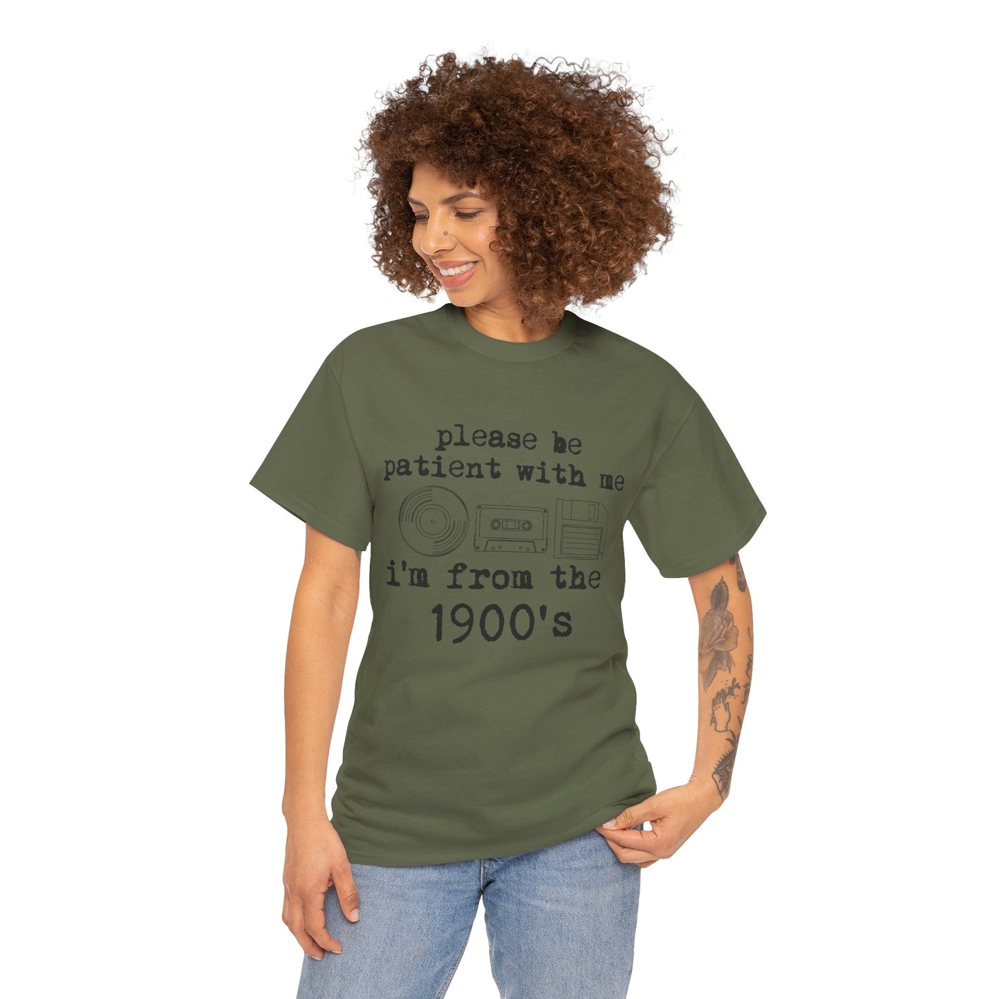 Vintage Humor T-Shirt - "Please Be Patient With Me I'm From the 1900's" Retro Tech Tee