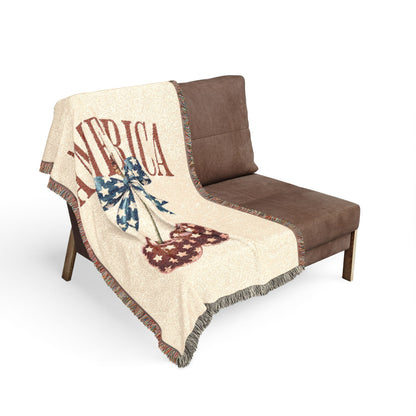 America Cherry Woven Blanket