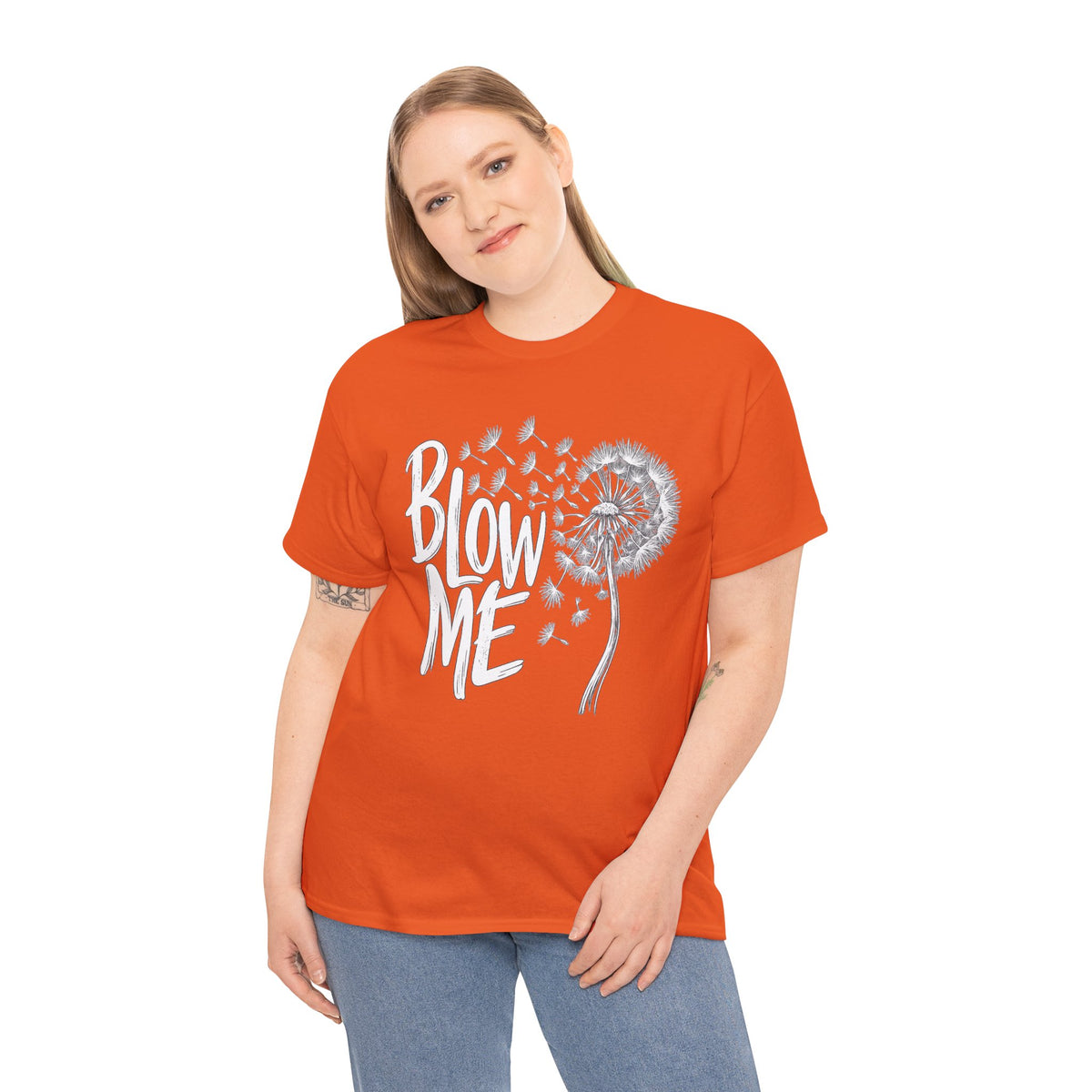 Blow Me Dandelion Tee — Playful Floral Graphic T-Shirt