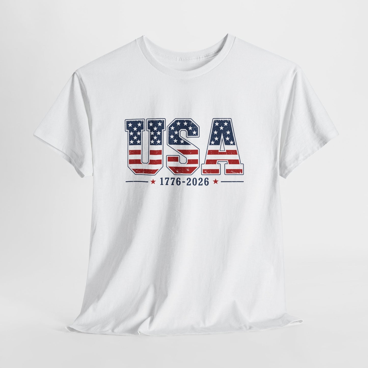 USA 1776-2026 Flag Graphic T-Shirt — Patriotic Fourth of July Tee