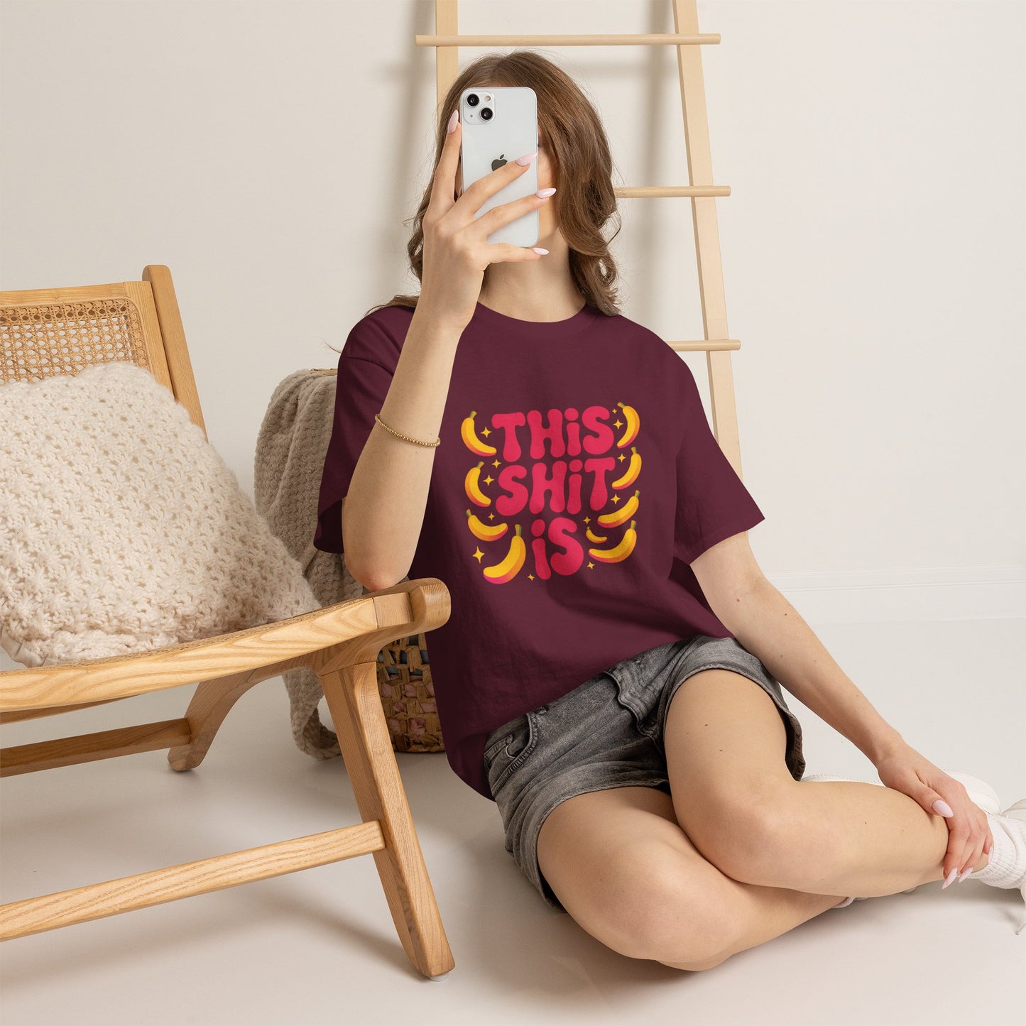Graphic Tee — “This Shit Is” Retro Banana Pop Shirt
