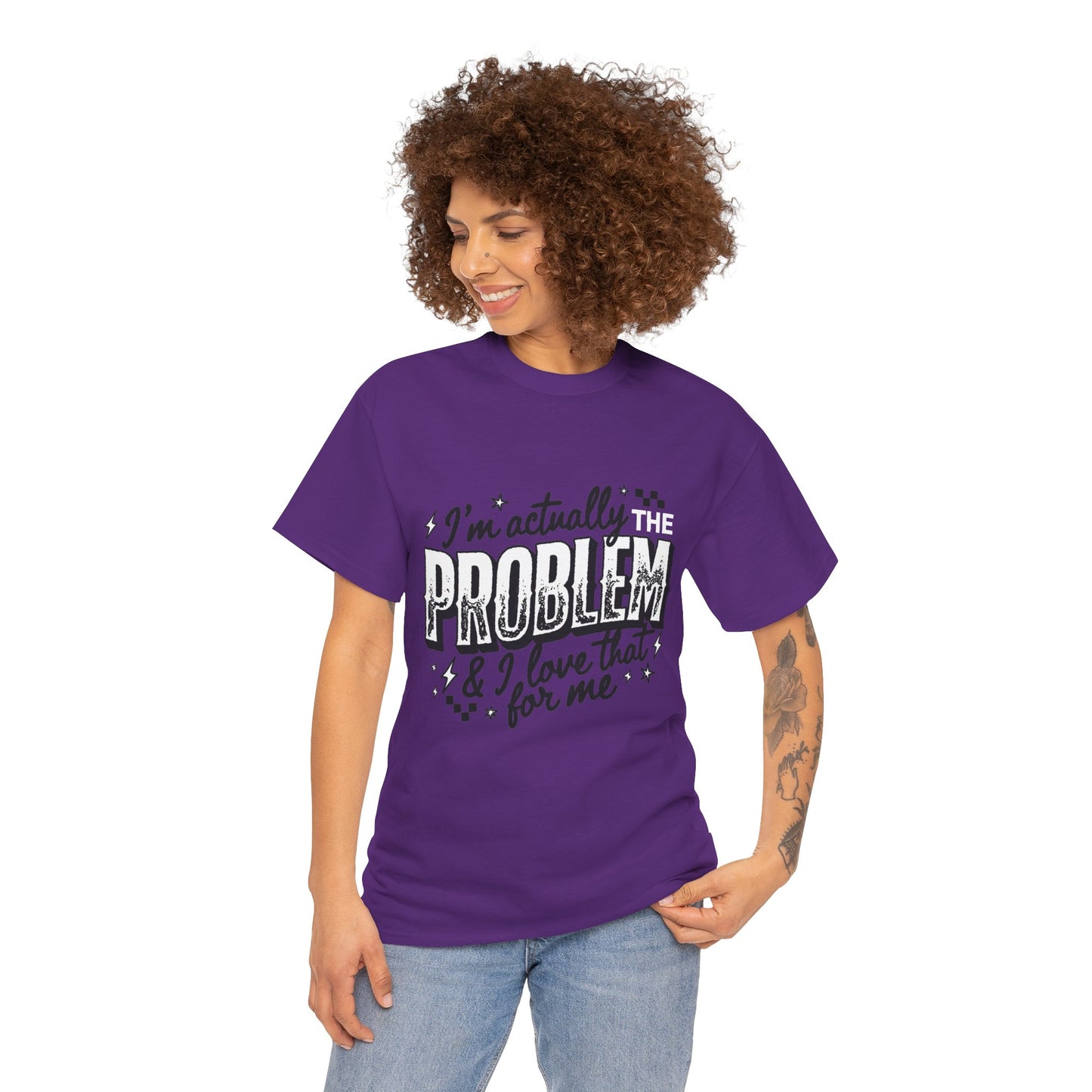 "I'm Actually the Problem" Graphic Tee — Funny Self-Aware Sarcastic T-Shirt