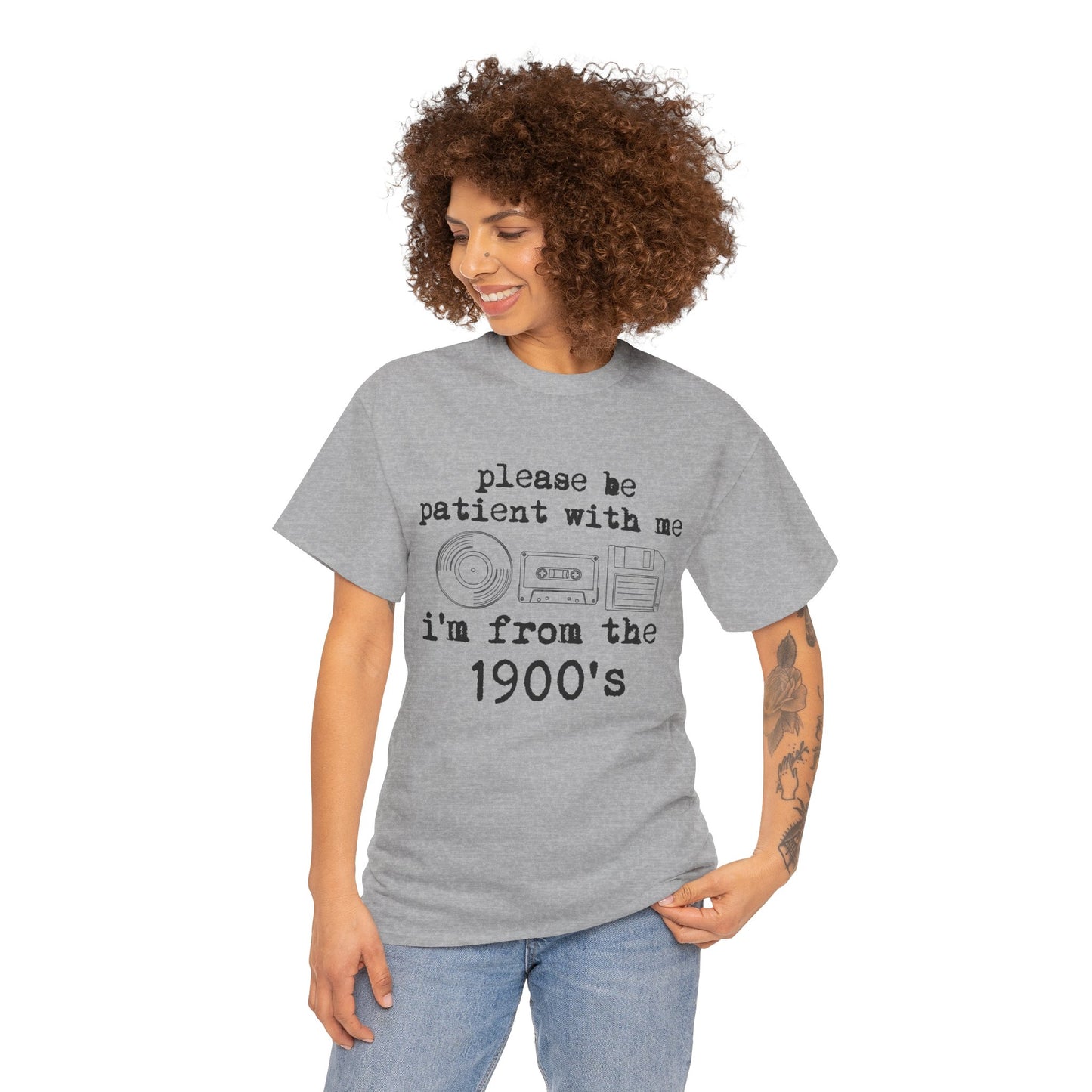 Vintage Humor T-Shirt - "Please Be Patient With Me I'm From the 1900's" Retro Tech Tee