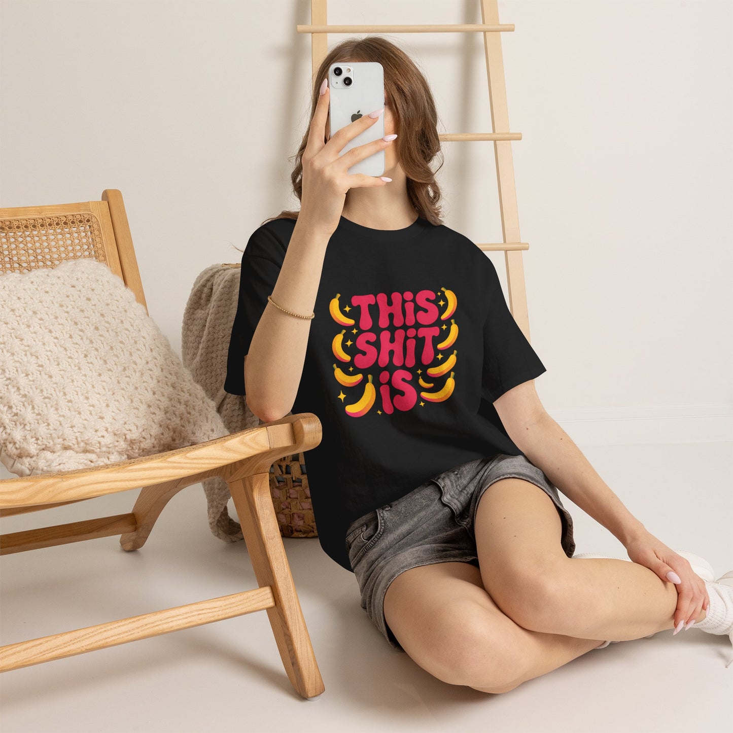 Graphic Tee — “This Shit Is” Retro Banana Pop Shirt