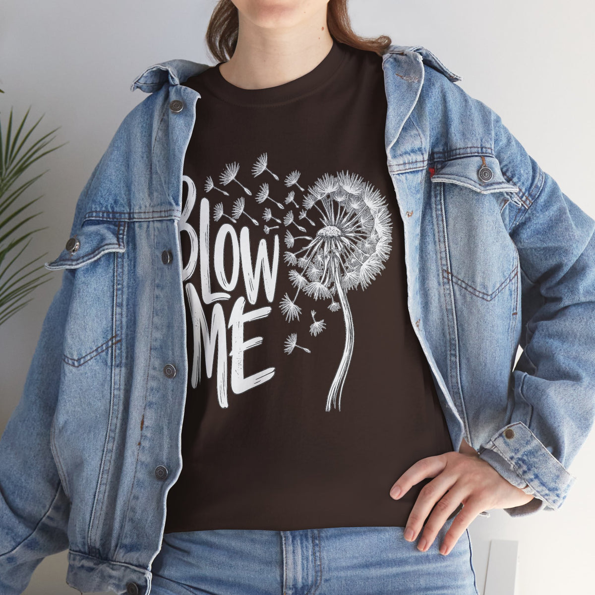 Blow Me Dandelion Tee — Playful Floral Graphic T-Shirt