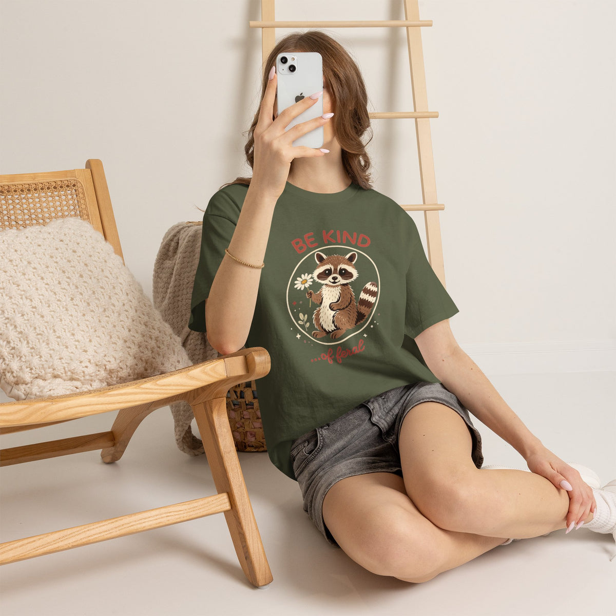 "Be Kind...of Feral" Raccoon Graphic Tee
