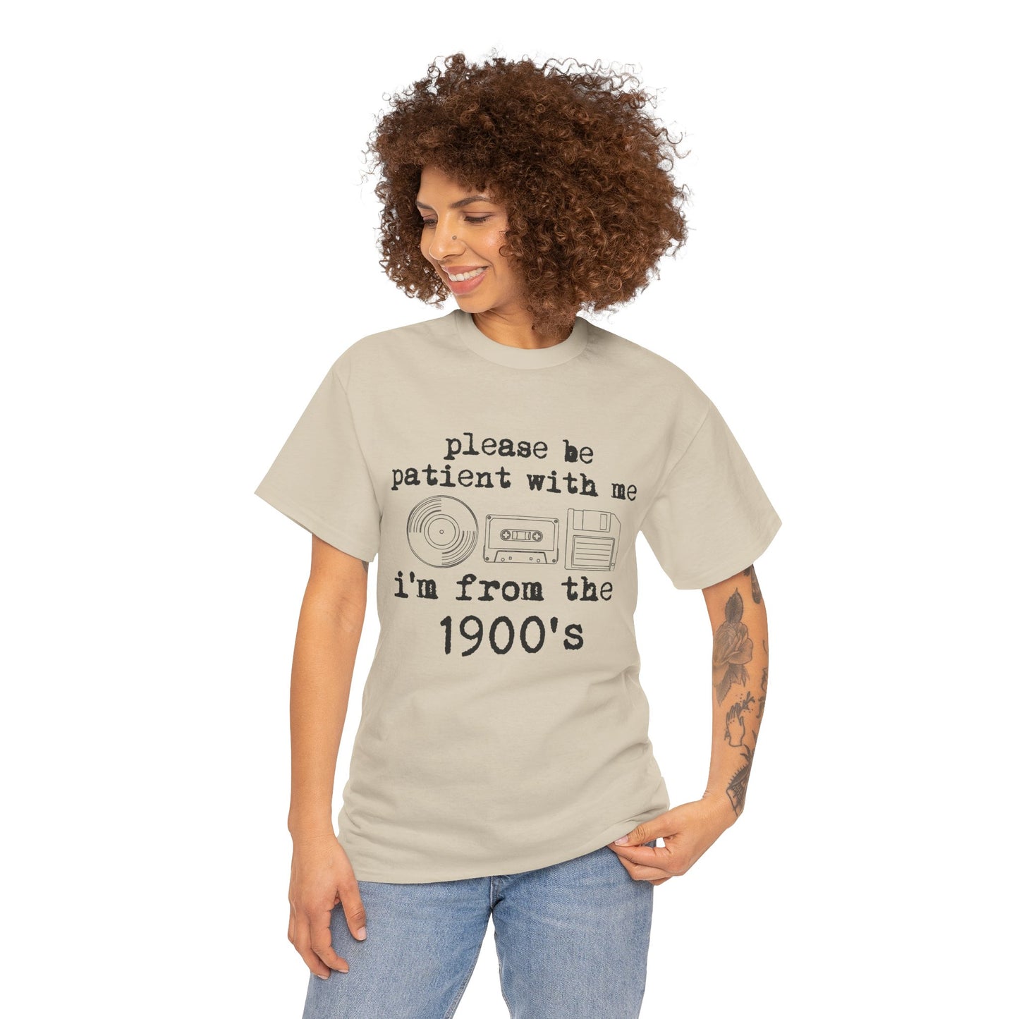 Vintage Humor T-Shirt - "Please Be Patient With Me I'm From the 1900's" Retro Tech Tee