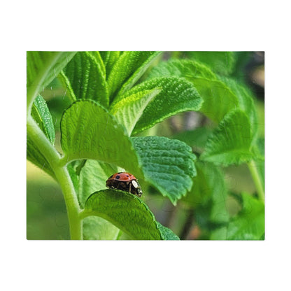 Ladybug on Green Leaves Jigsaw Puzzle (Tin Box)