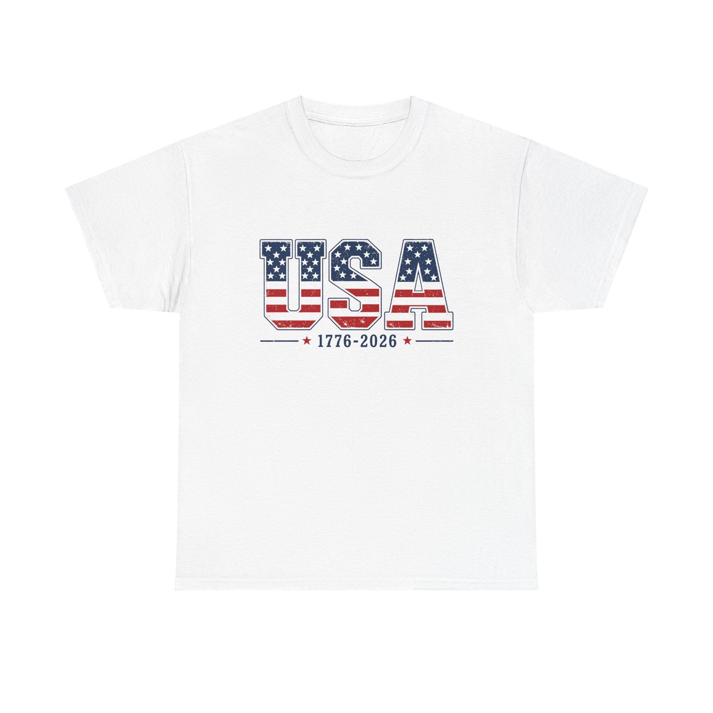 USA 1776-2026 Flag Graphic T-Shirt — Patriotic Fourth of July Tee