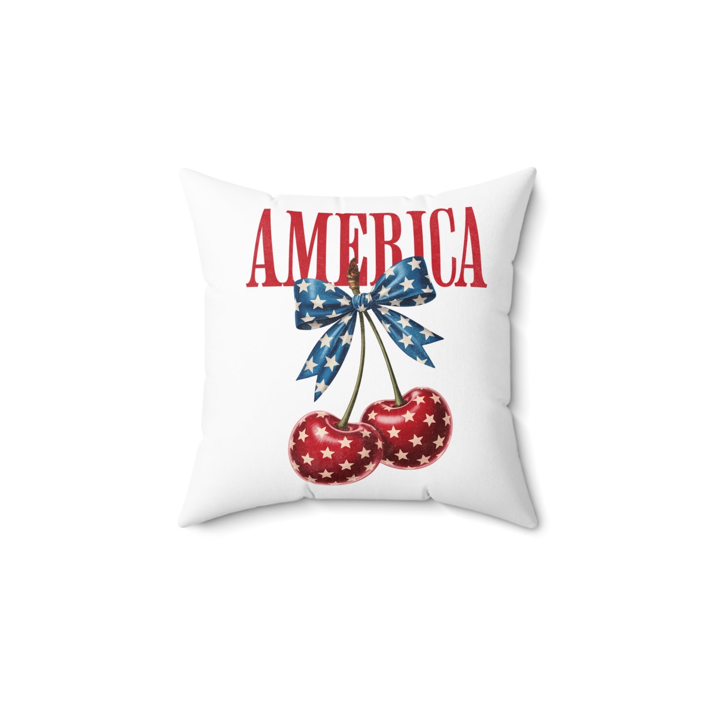 America Cherry Flag Decorative Pillow