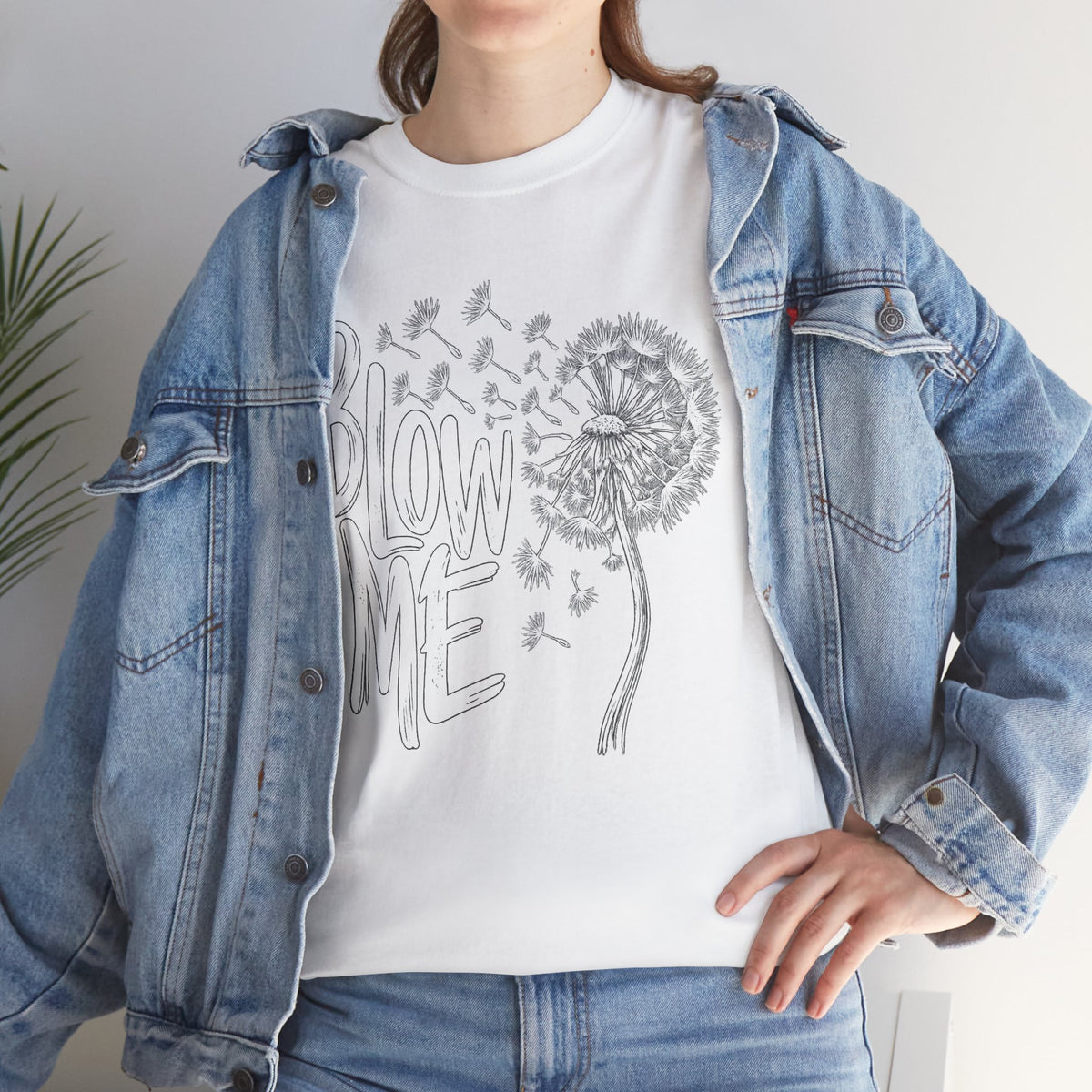 Blow Me Dandelion Tee — Playful Floral Graphic T-Shirt