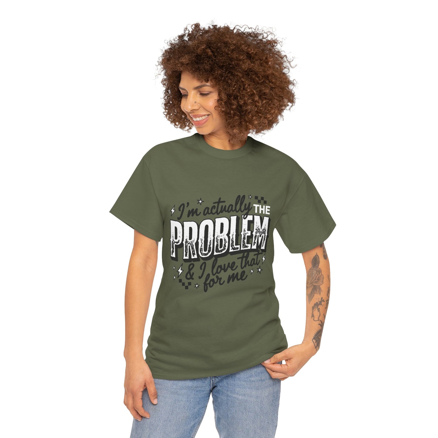 "I'm Actually the Problem" Graphic Tee — Funny Self-Aware Sarcastic T-Shirt