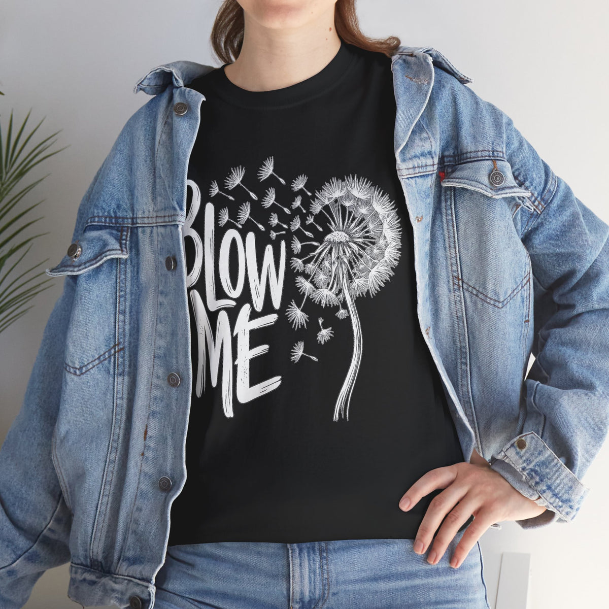 Blow Me Dandelion Tee — Playful Floral Graphic T-Shirt