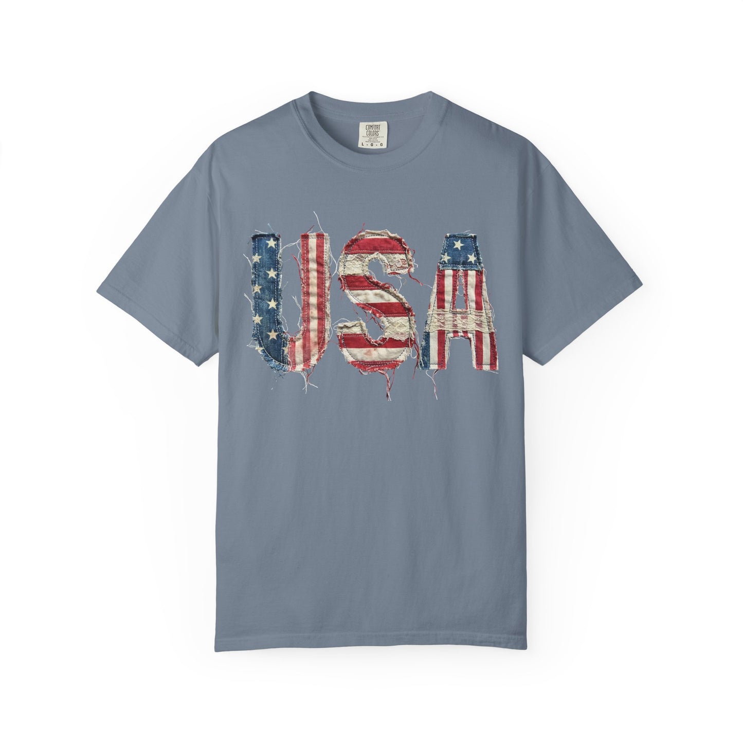 USA Flag Graphic T‑Shirt — Distressed Patriotic Tee for 4th of July