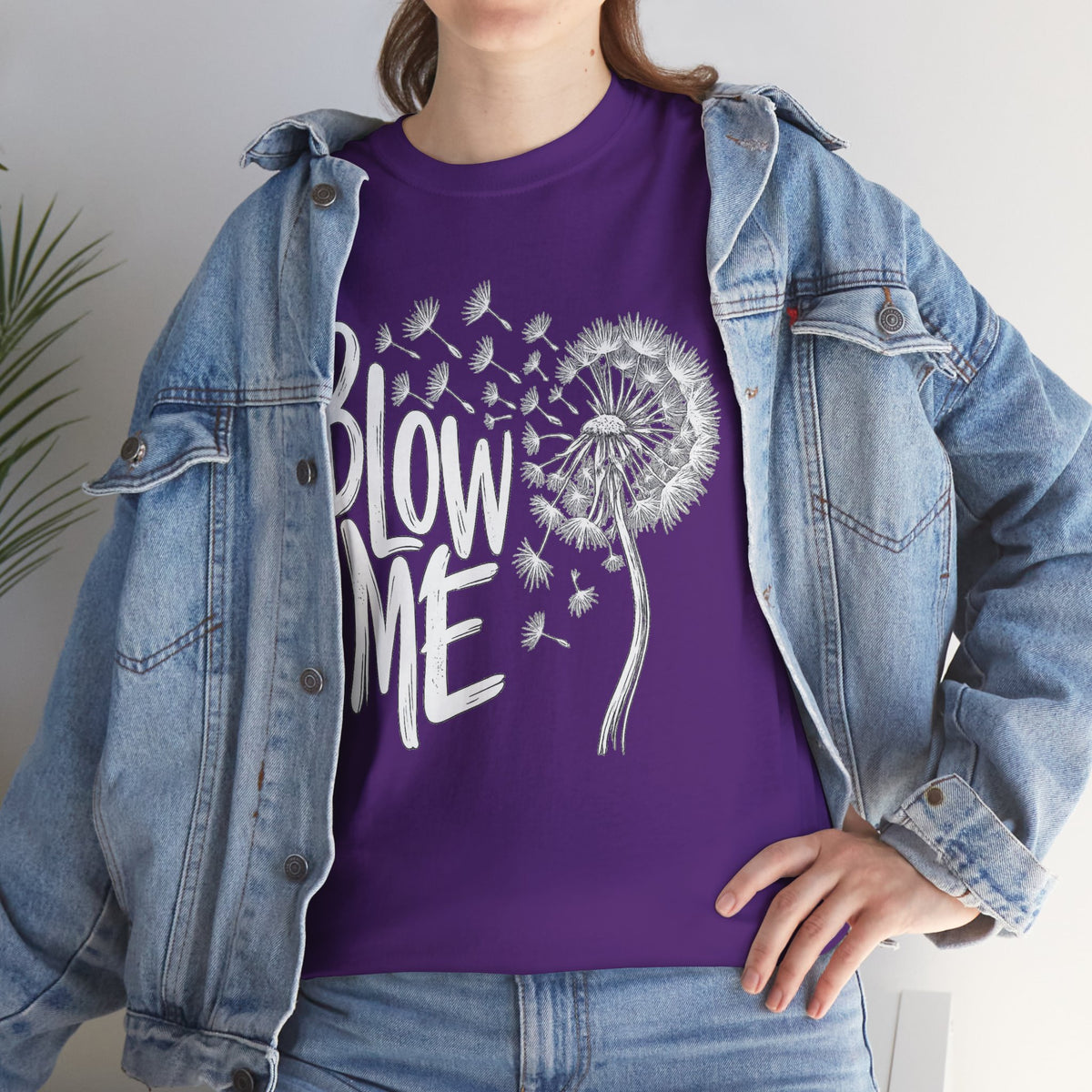 Blow Me Dandelion Tee — Playful Floral Graphic T-Shirt