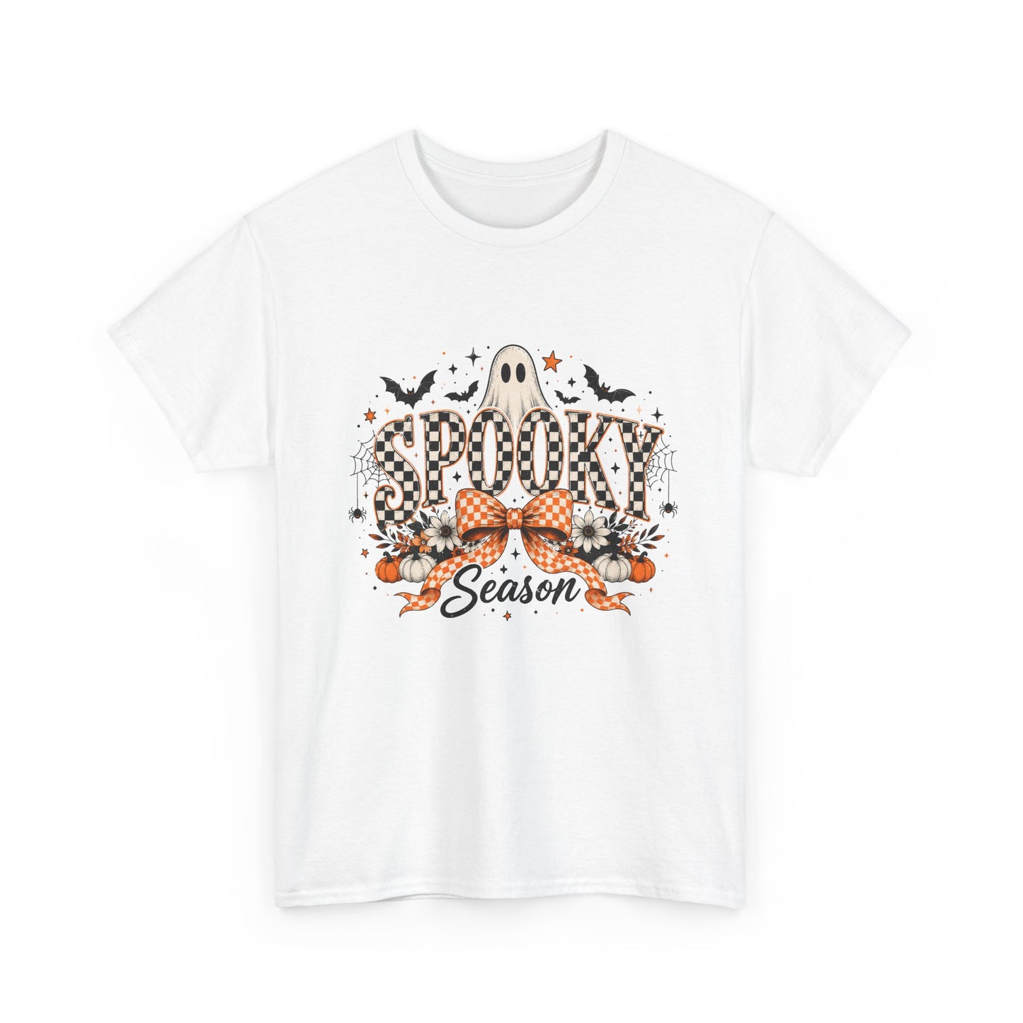 Spooky Season T-Shirt — Halloween Ghost & Pumpkin Tee