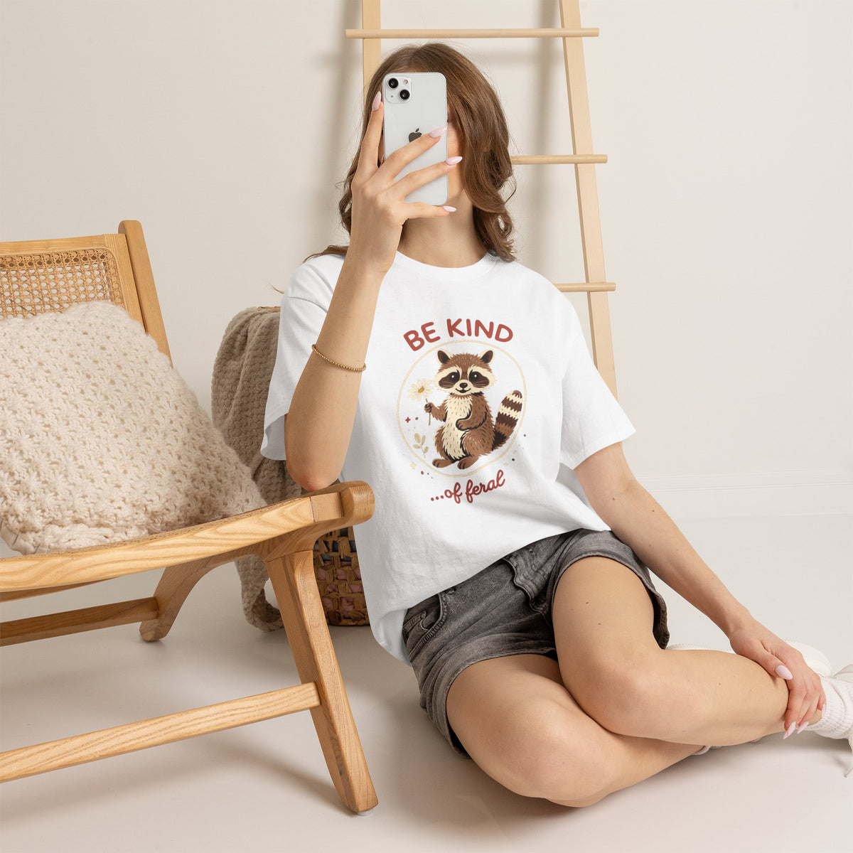 "Be Kind...of Feral" Raccoon Graphic Tee