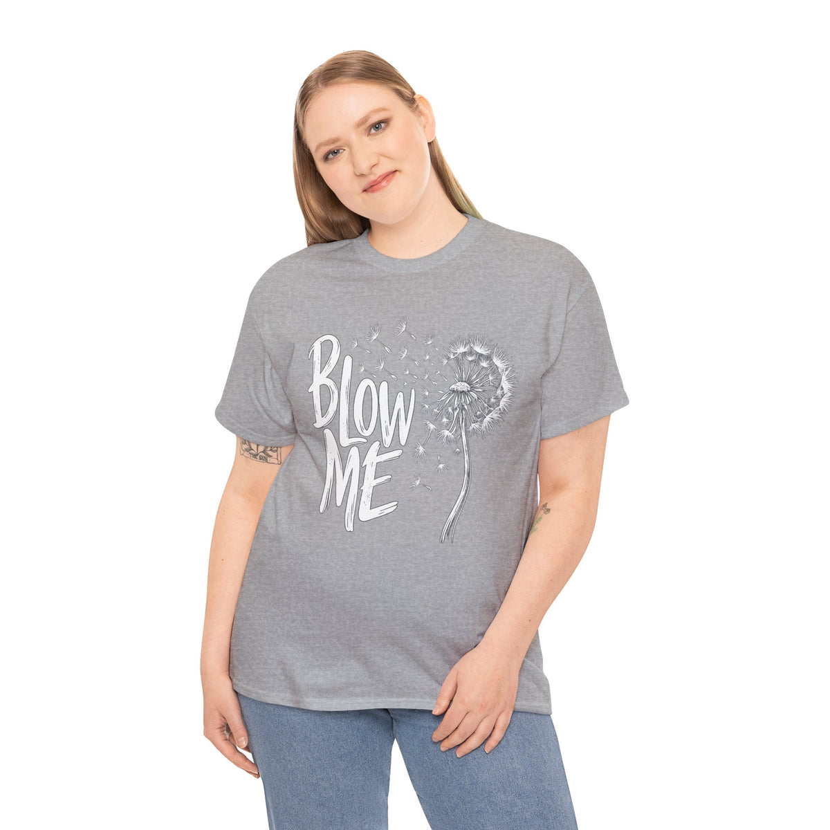 Blow Me Dandelion Tee — Playful Floral Graphic T-Shirt