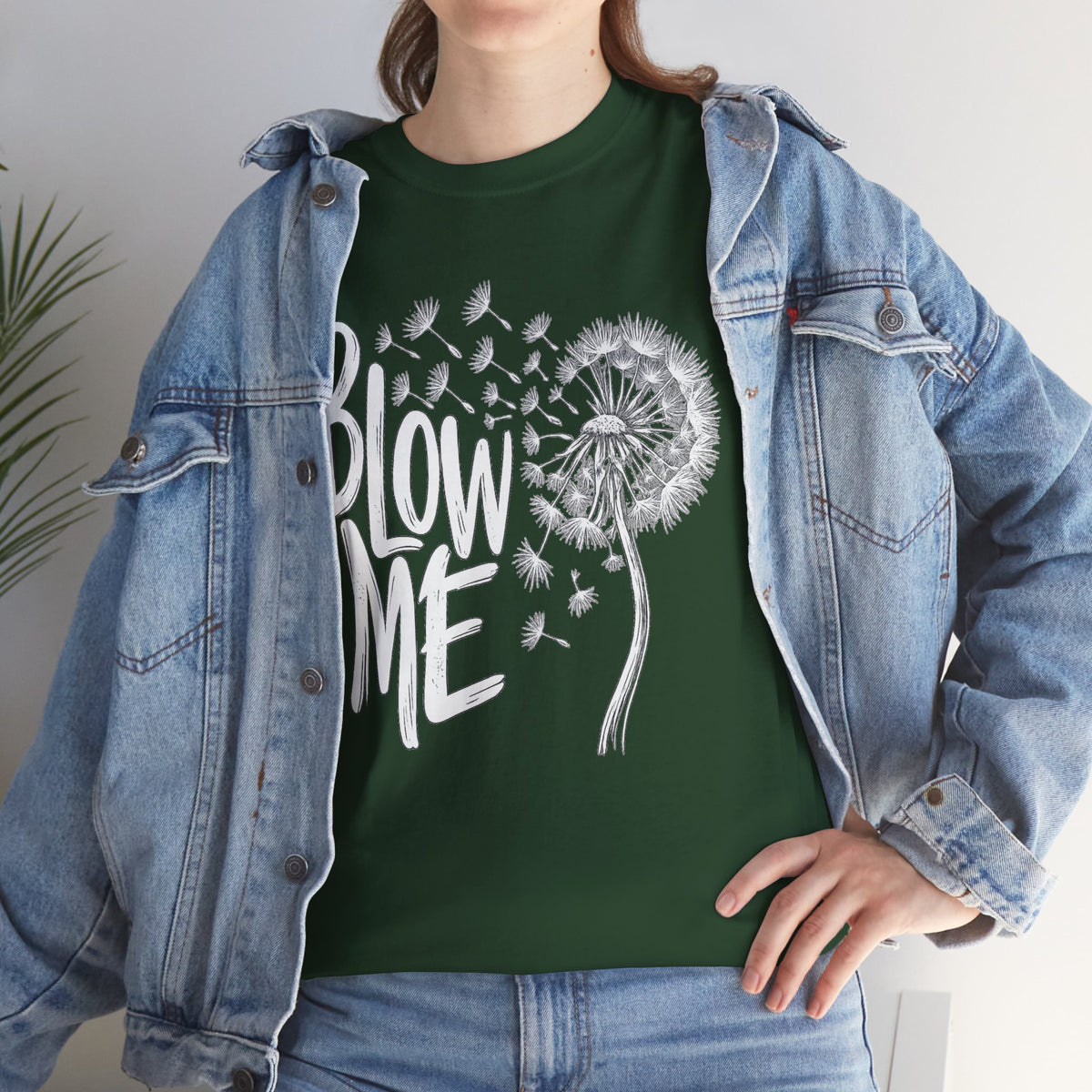 Blow Me Dandelion Tee — Playful Floral Graphic T-Shirt
