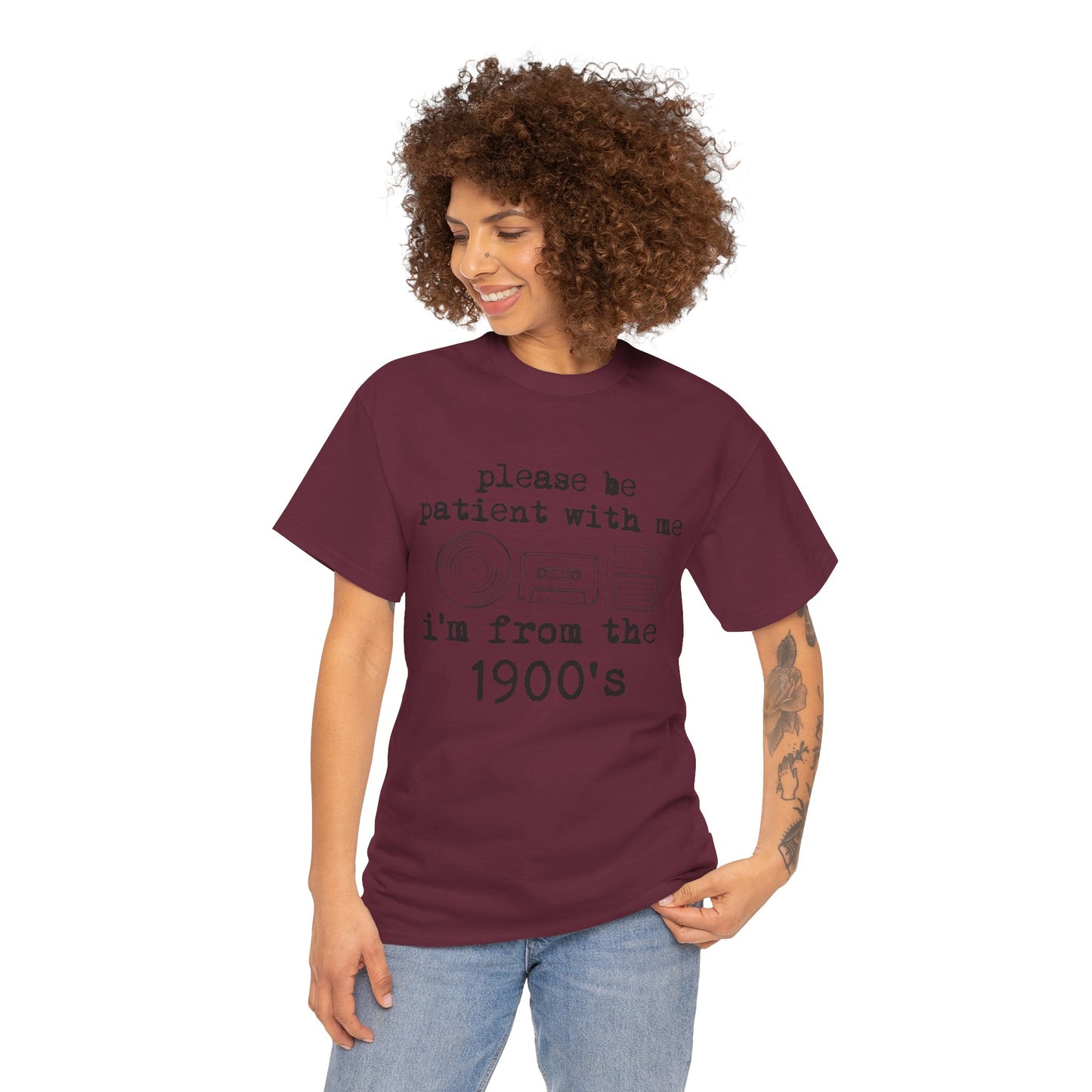Vintage Humor T-Shirt - "Please Be Patient With Me I'm From the 1900's" Retro Tech Tee