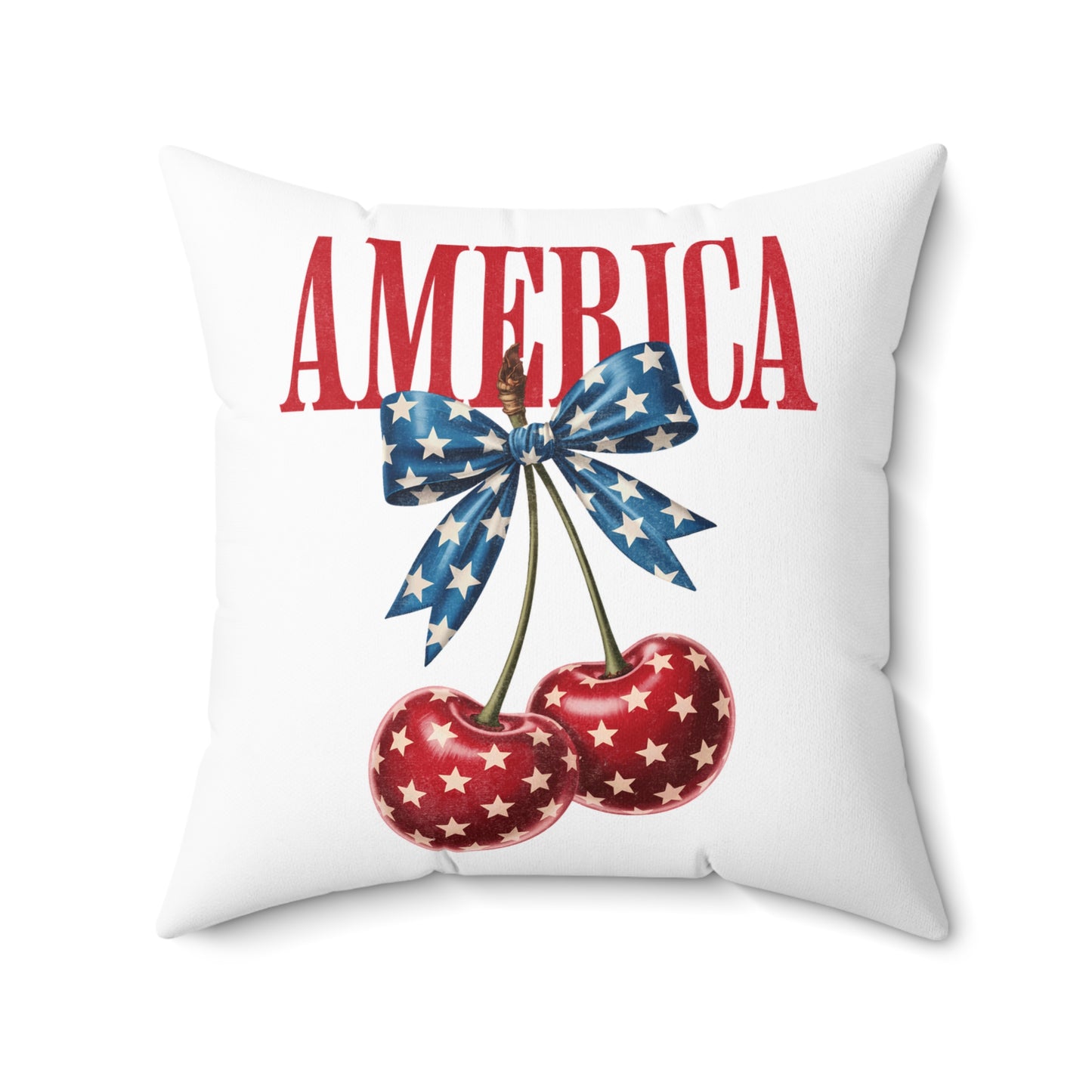 America Cherry Flag Decorative Pillow