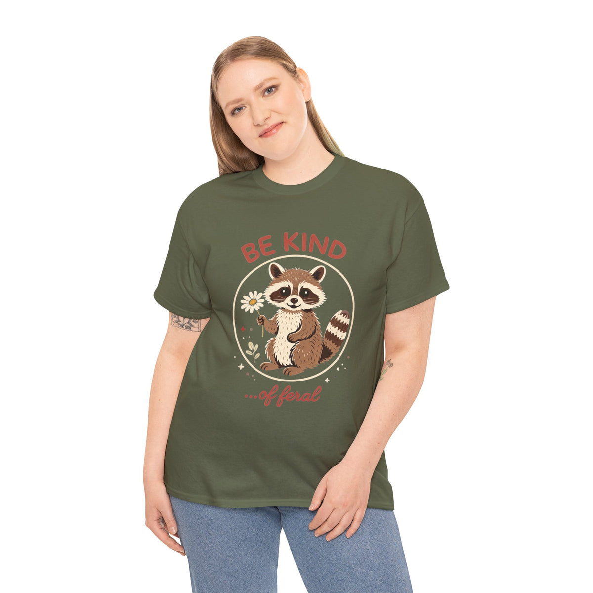 "Be Kind...of Feral" Raccoon Graphic Tee