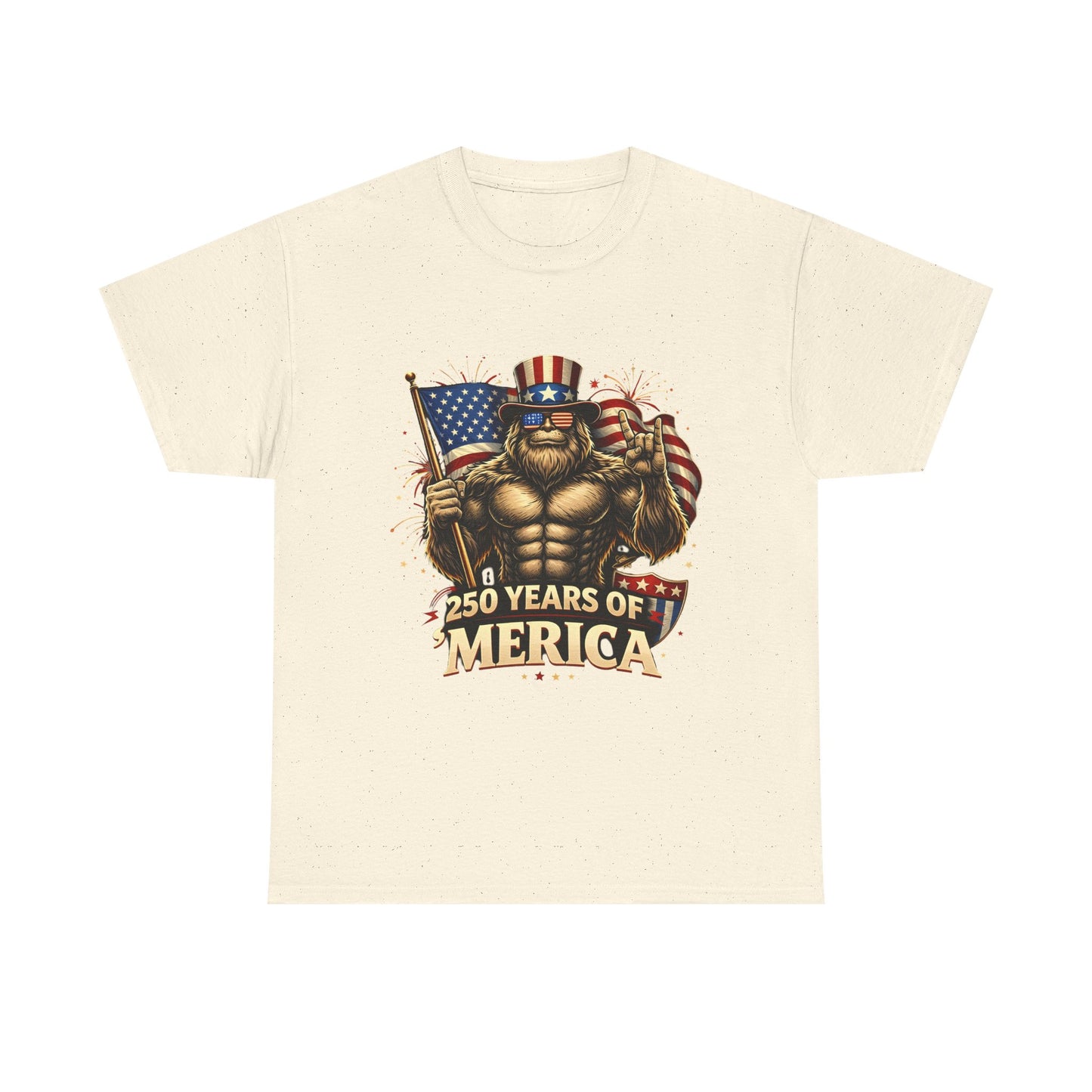 250 Years of America T-Shirt — Patriotic Uncle Sam Bigfoot Flag Tee