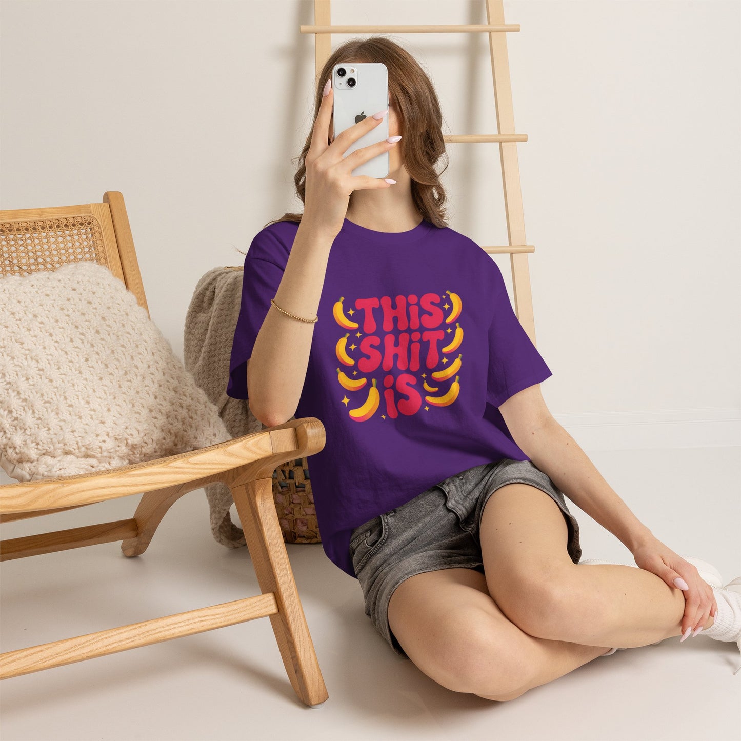 Graphic Tee — “This Shit Is” Retro Banana Pop Shirt