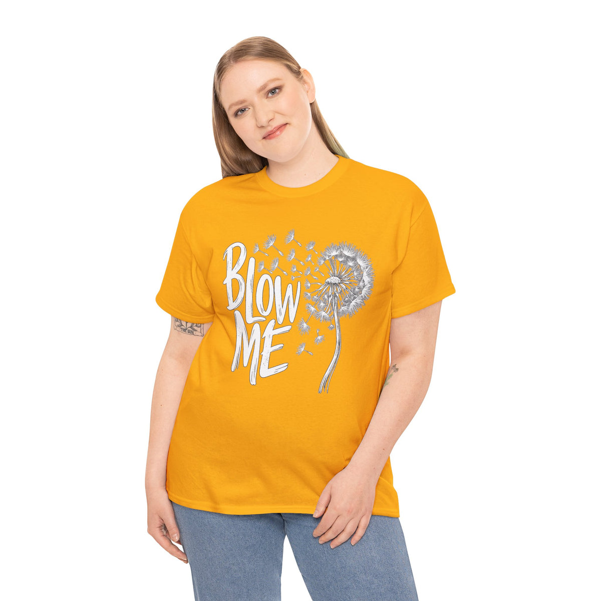 Blow Me Dandelion Tee — Playful Floral Graphic T-Shirt
