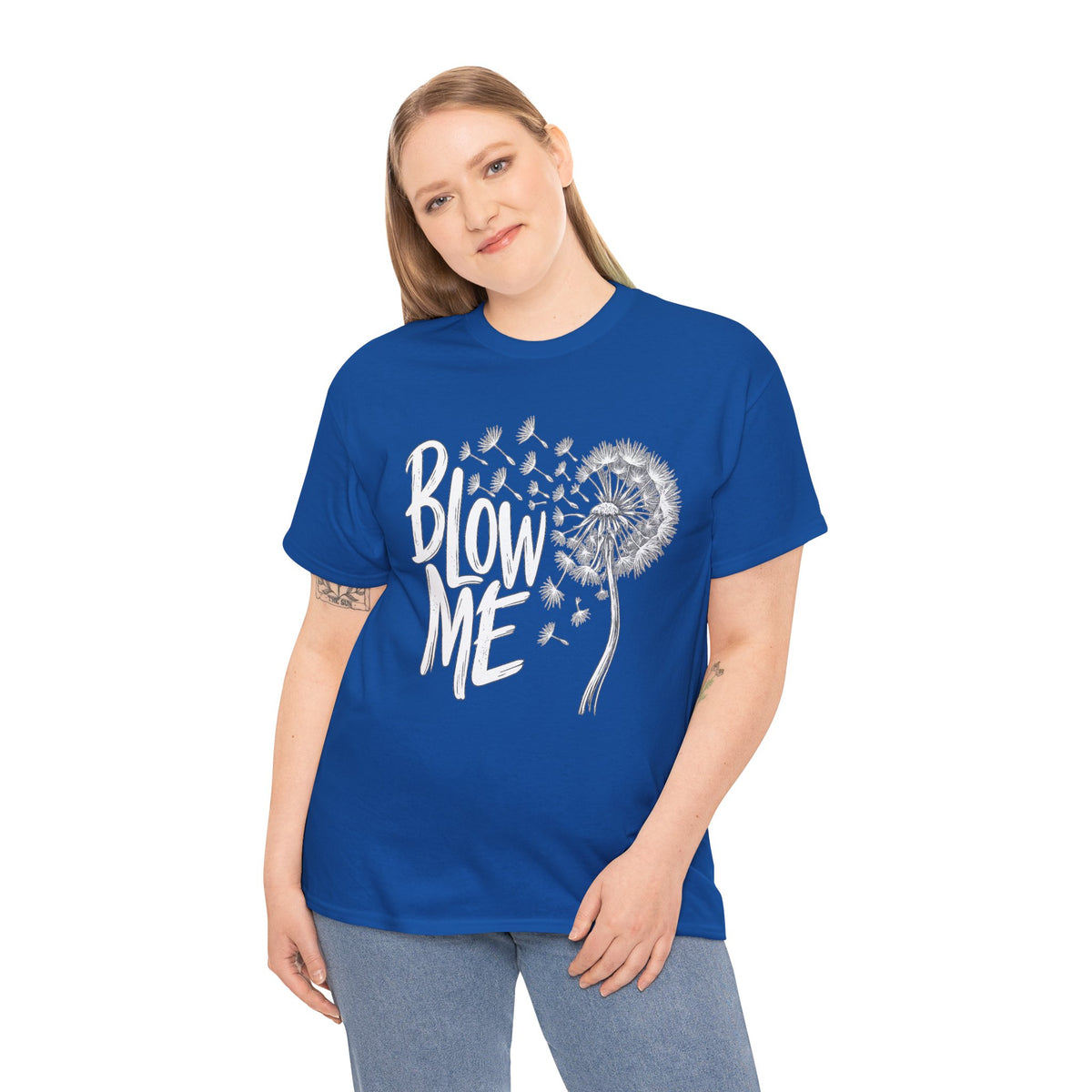 Blow Me Dandelion Tee — Playful Floral Graphic T-Shirt