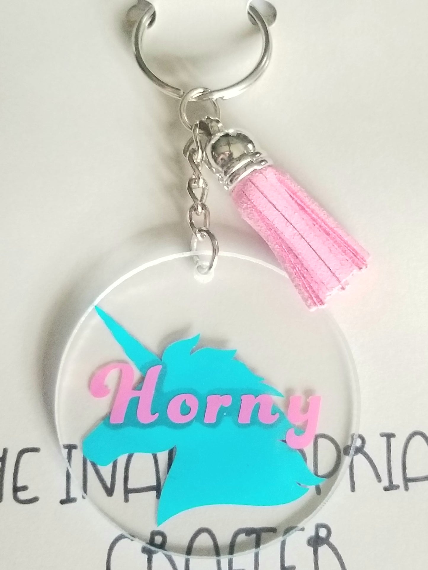 "Horny" Unicorn Keychain