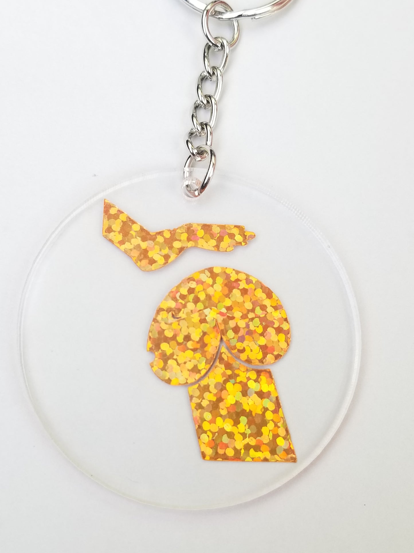 Pat the Dog Gold Holographic Keychain